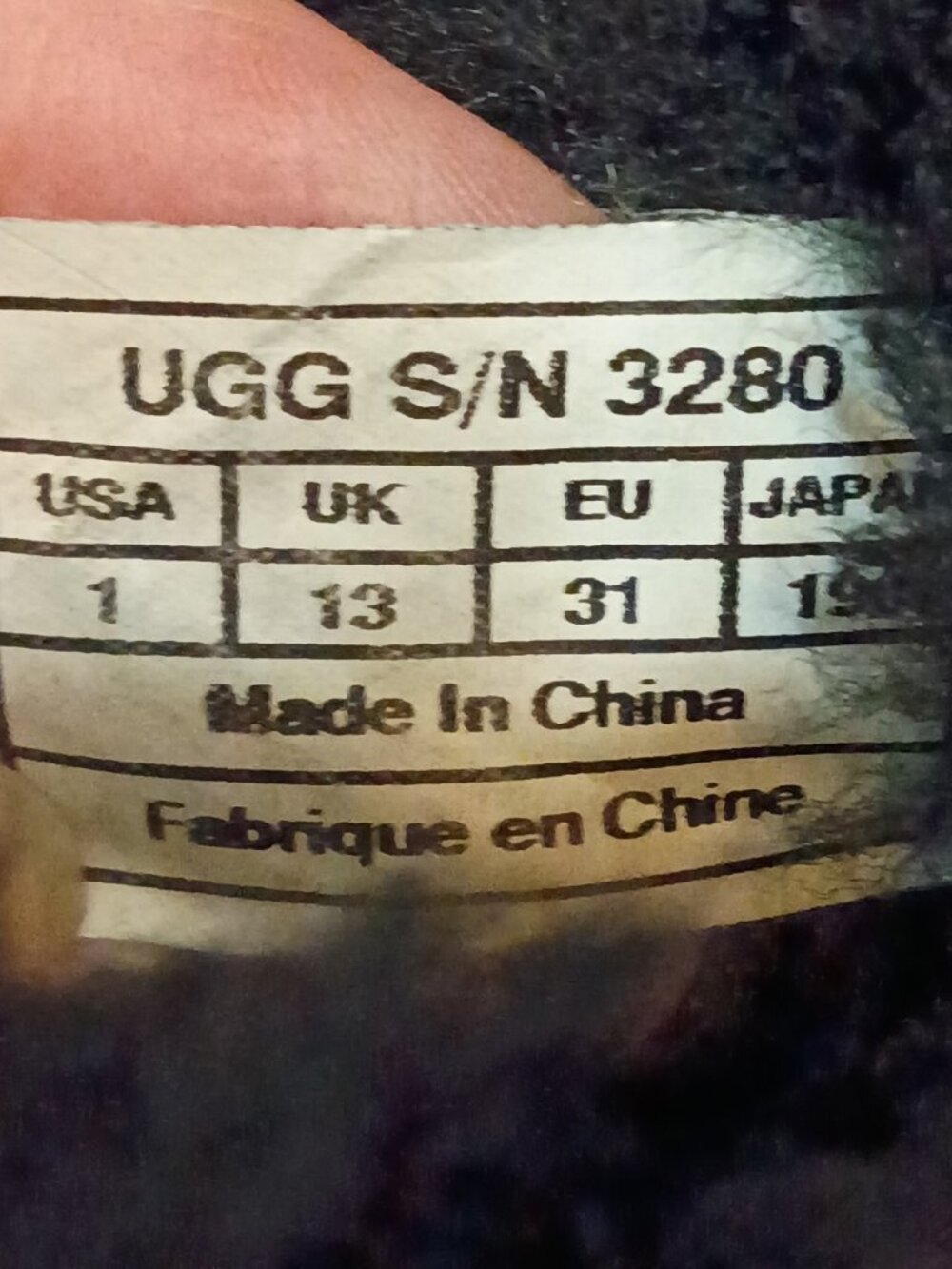 UGG Kids Bailey Bow II Black Suede Boots Youth Size 1 - Picture 9 of 9